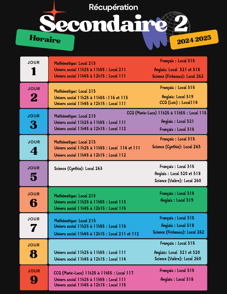 Horaire recuperations 2024 2025 Page 2